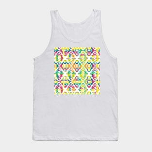 Multi Colour Southwest Aztec Pattern Tank Top